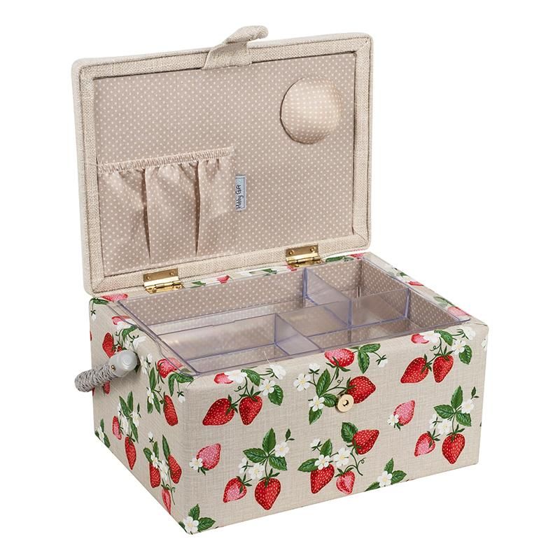 Sewing Box, Strawberry - Medium