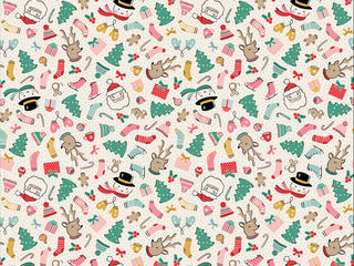 Load image into Gallery viewer, Fabric, Oh What Fun MULTI COZY WISHES by Poppie Cotton (by the yard)