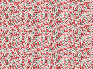Load image into Gallery viewer, Fabric, Oh What Fun RED HOLLY FLOWERS by Poppie Cotton (by the yard)