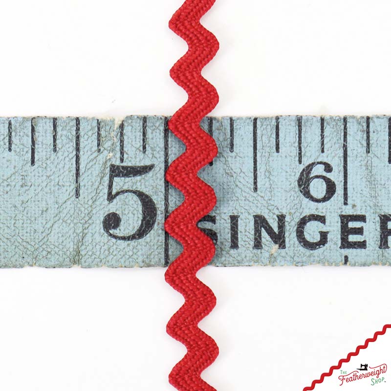 1/4" Inch SCHOOLHOUSE RED VINTAGE TRIM RIC RAC by Lori Holt (by the yard)