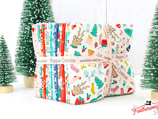 Load image into Gallery viewer, Fabric, Oh What Fun by Poppie Cotton- FAT QUARTER BUNDLE