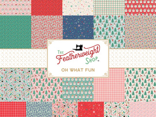 Load image into Gallery viewer, Fabric, Oh What Fun RED HOLLY FLOWERS by Poppie Cotton (by the yard)