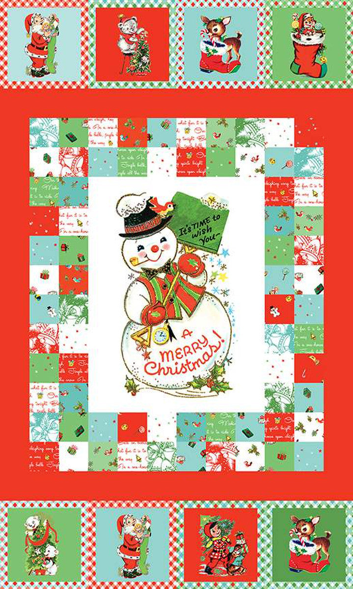 Fabric, JINGLE BELLS by Lindsay Wilkes - PANEL (by the panel)