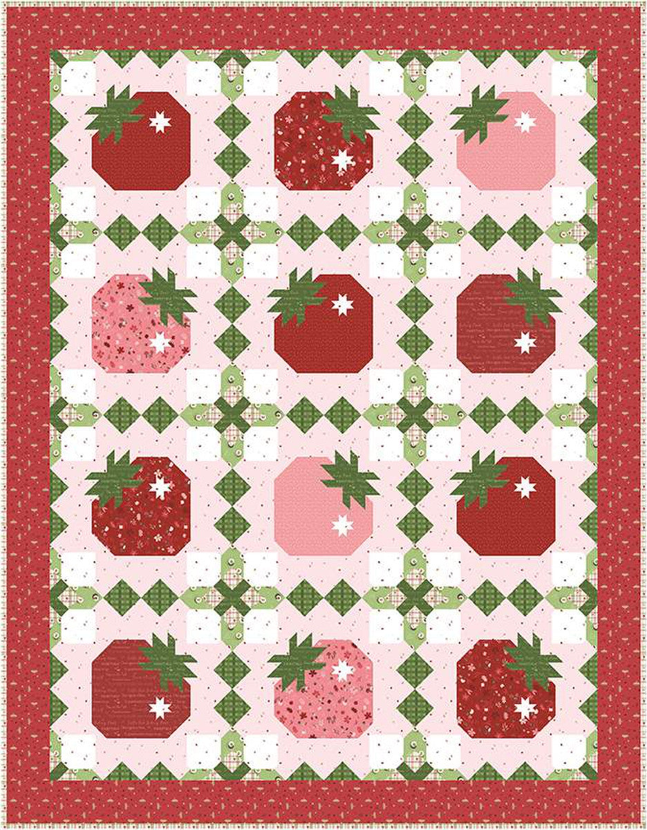 PATTERN, Strawberry Basket Quilt by Jennifer Long