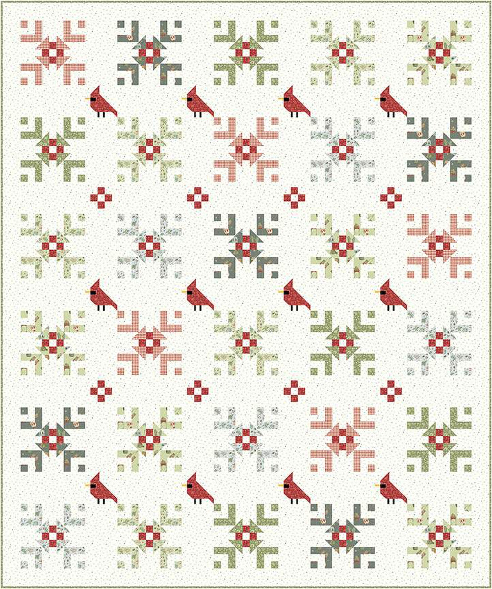 PATTERN, Visitor Christmas Cardinal Quilt by Wendy Sheppard