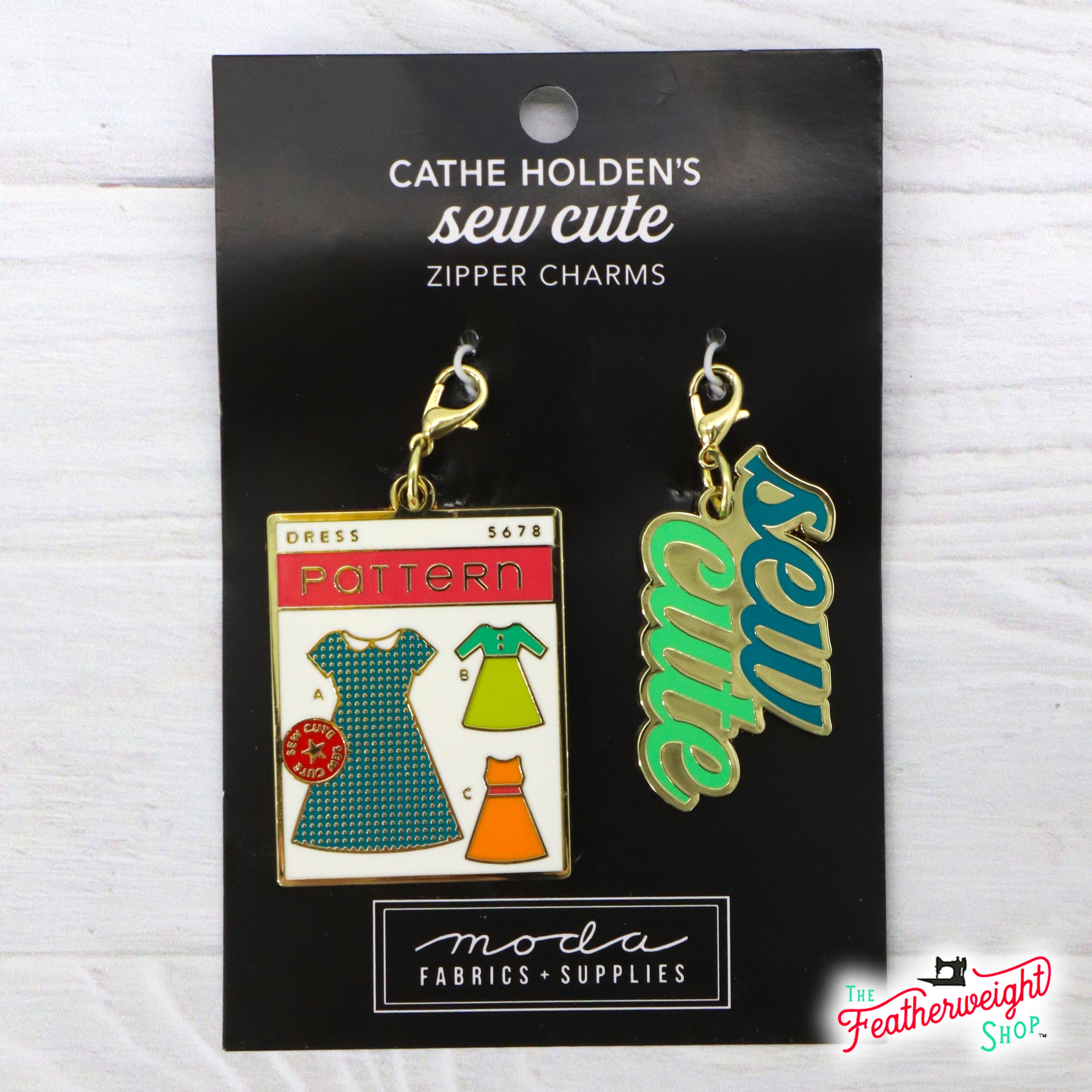 Enamel Charm Zipper Pull - SEW CUTE & DRESS PATTERN by Cathe Holden