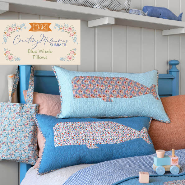 Fabric, Creating Memories SUMMER & OCEAN BLUES by Tilda - FAT QUARTER BUNDLE