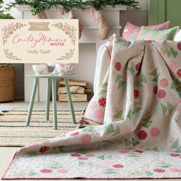 Fabric, Creating Memories Christmas WINTER REDS & GREENS by Tilda - Fat EIGHTH Bundle