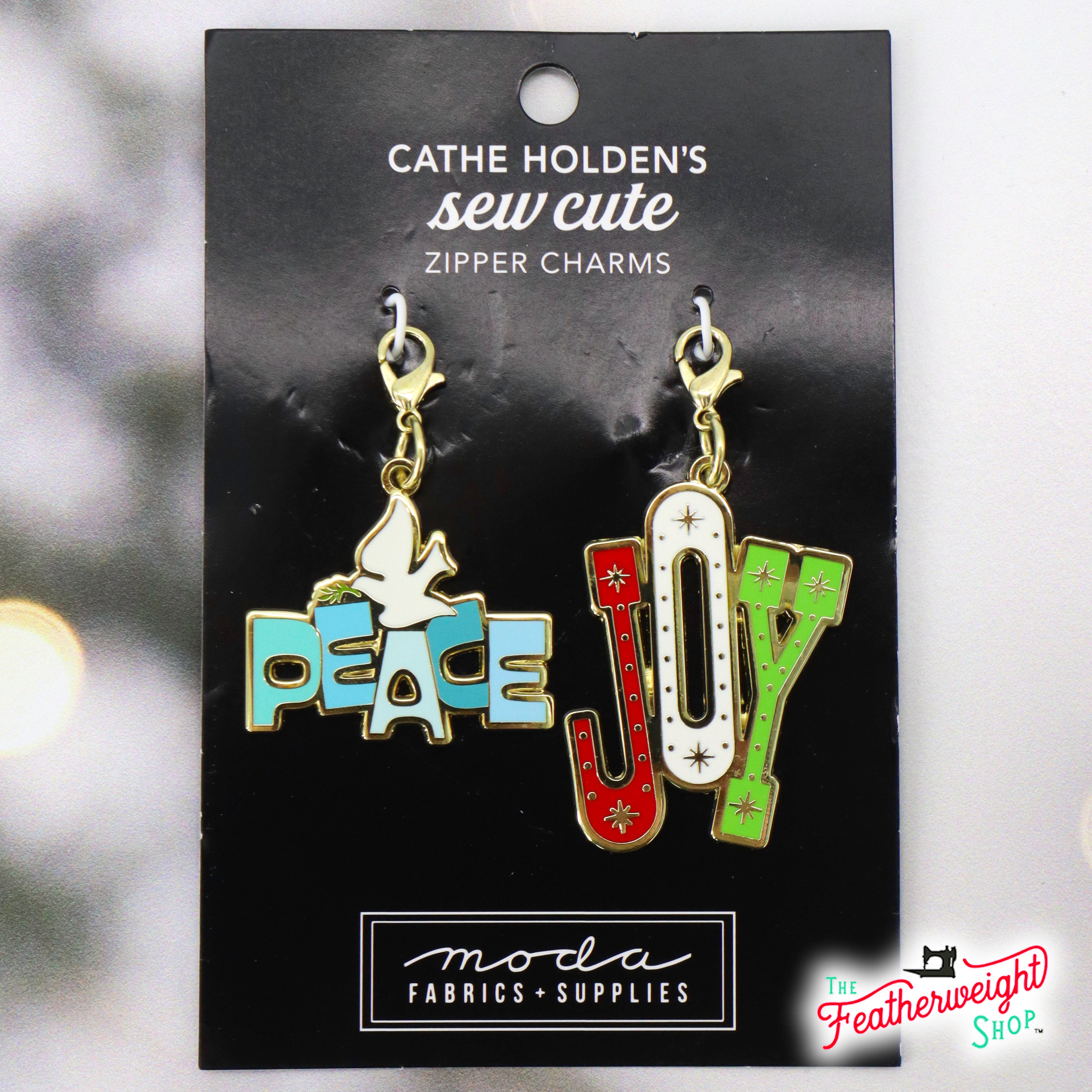Enamel Charm Zipper Pull - PEACE & JOY
