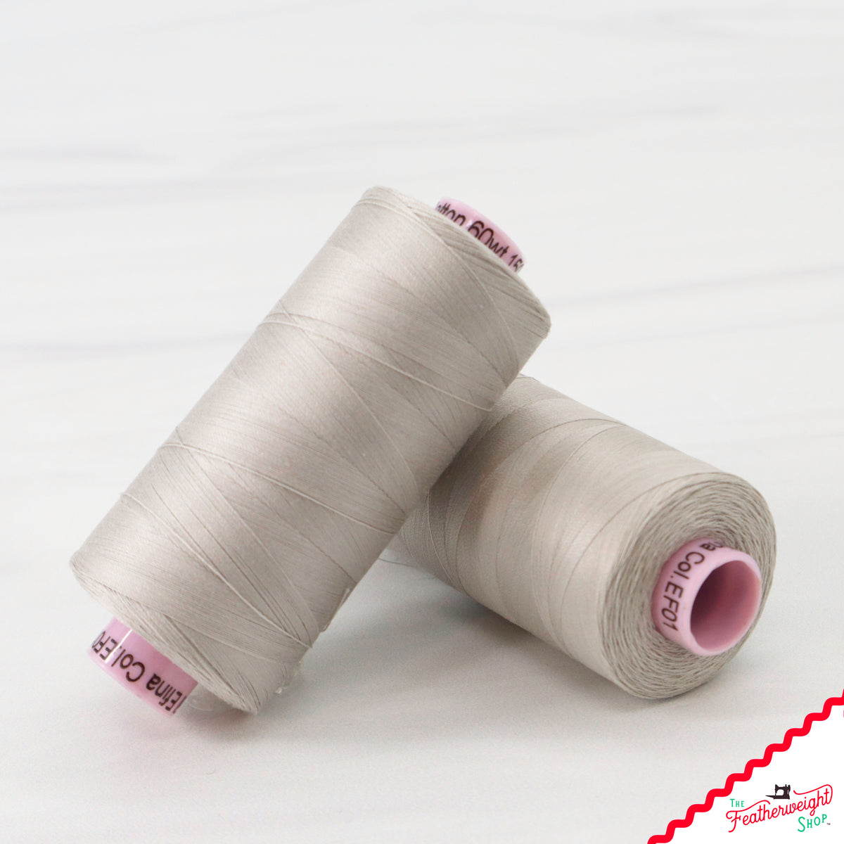 White Strand Thread Thread Spool, Wonderfil 60wt 100% Egyptian Long-Strand Cotton - 1500 y ...