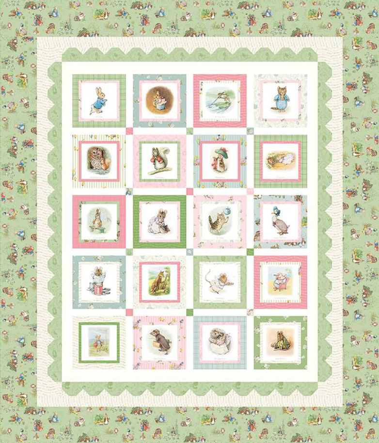 Quilt Kit, Boxed Set - Peter Rabbit & Friends Panel Quilt, STORYBOOK INCLUDED!