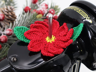 Load image into Gallery viewer, Spool Pin Doily - Poinsettia Flower