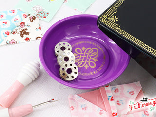 Load image into Gallery viewer, Magnetic Dish for Pins &amp; Maintenance, PURPLE &amp; GOLD Featherweight Style