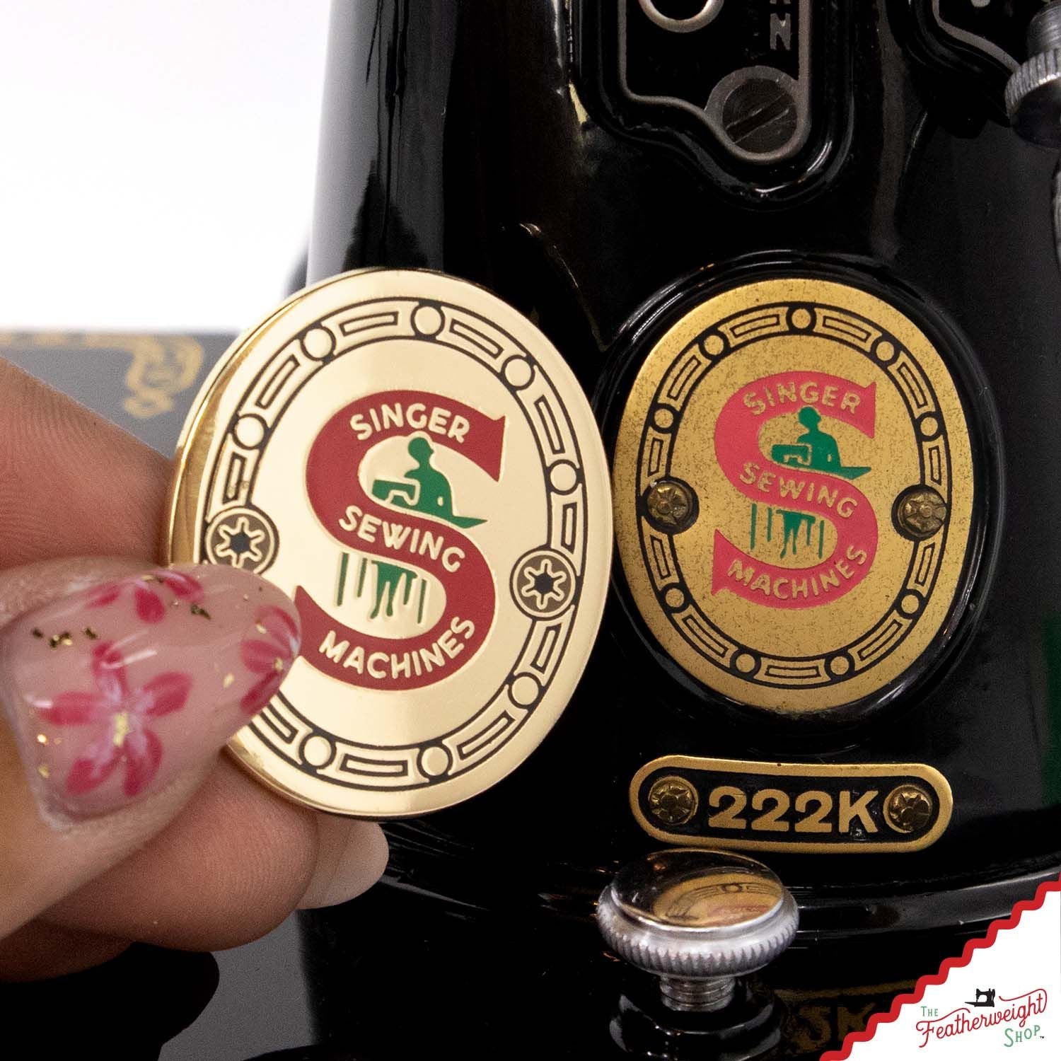 LAPEL Pin - Enamel RED S Featherweight Badge