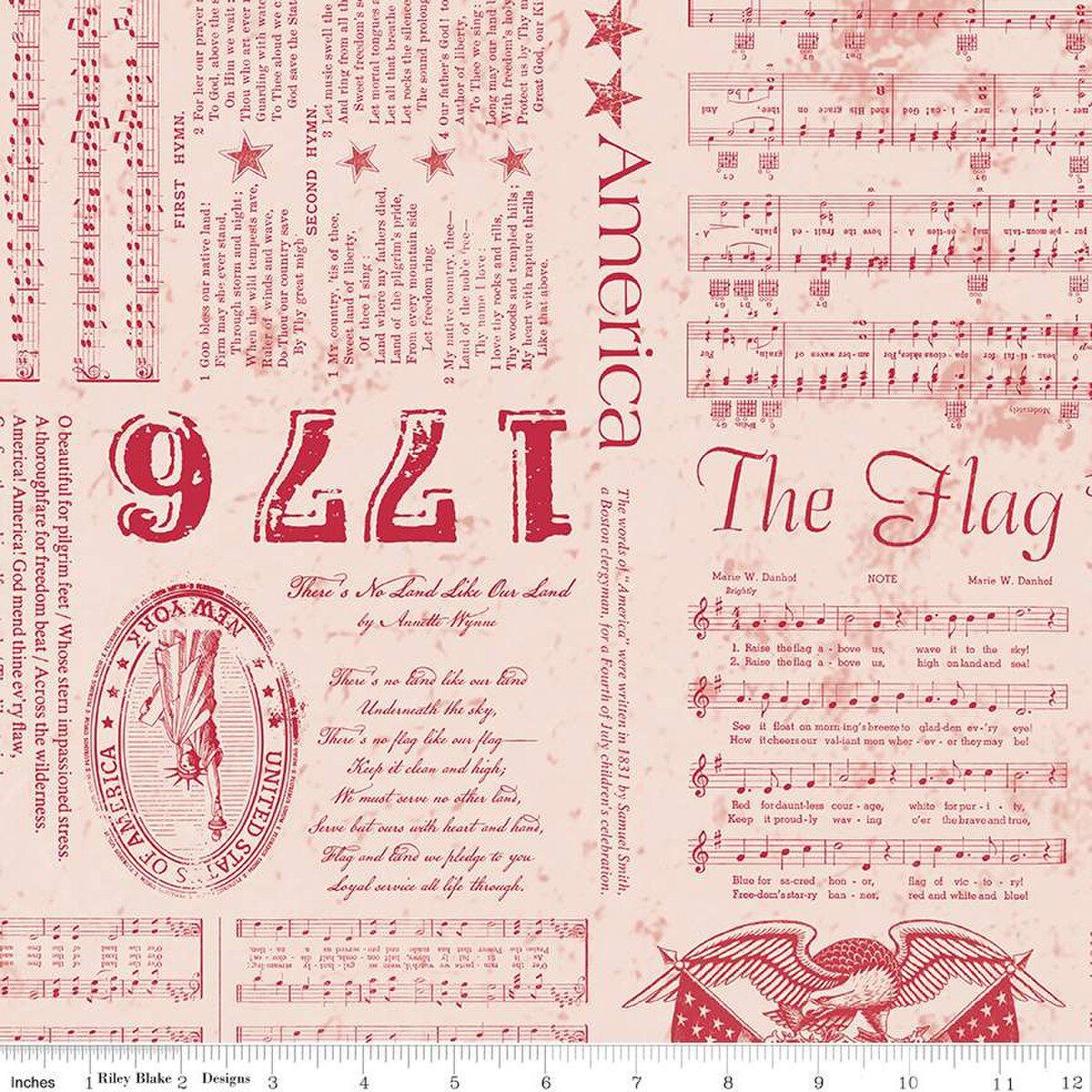 Fabric, Americana by Lori Holt WIDE BACK 108" - Liberty RED (2.5 yard BACKING CUT)
