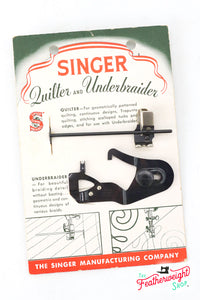Underbraider and Quilt Guide Attachment Set, Singer (Vintage Original)