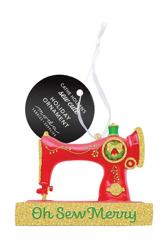 Christmas ORNAMENT, Sew Cute Oh Sew Merry Sewing Machine by Cathe Holden