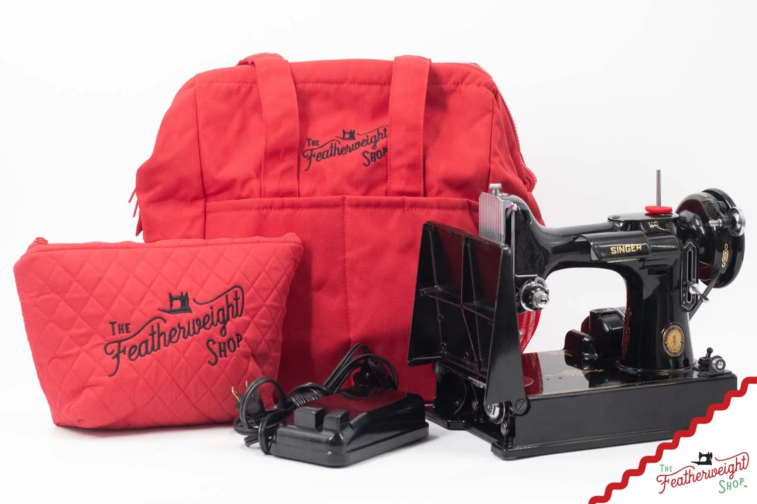 BAG, Padded TRAVEL fits Singer Featherweight 221 & 222 - RED