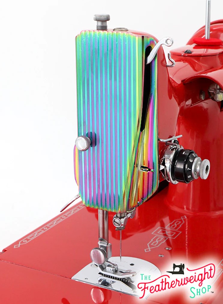 Faceplate, Striated Singer Featherweight - Titanium Oxide Oil Slick Finish