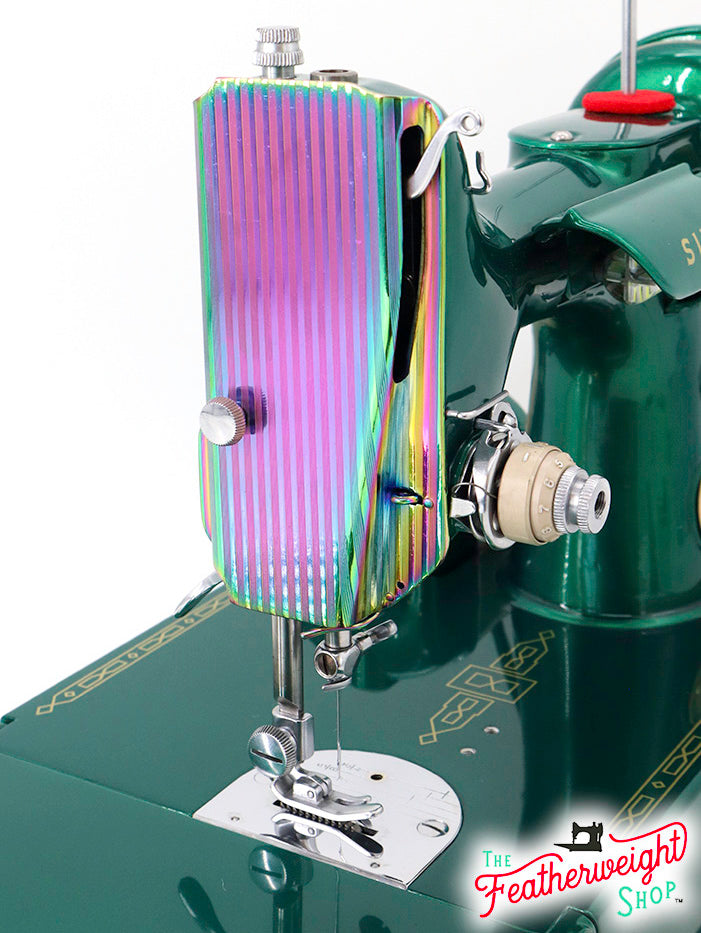 Faceplate, Striated Singer Featherweight - Titanium Oxide Oil Slick Finish