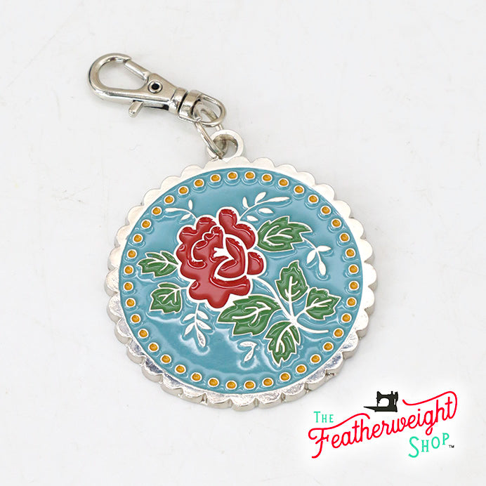 Keyring & Keychain Enamel Charm, Rose by Lori Holt