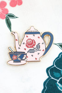 Needle Minder, Roses Tea Set by Flamingo Toes