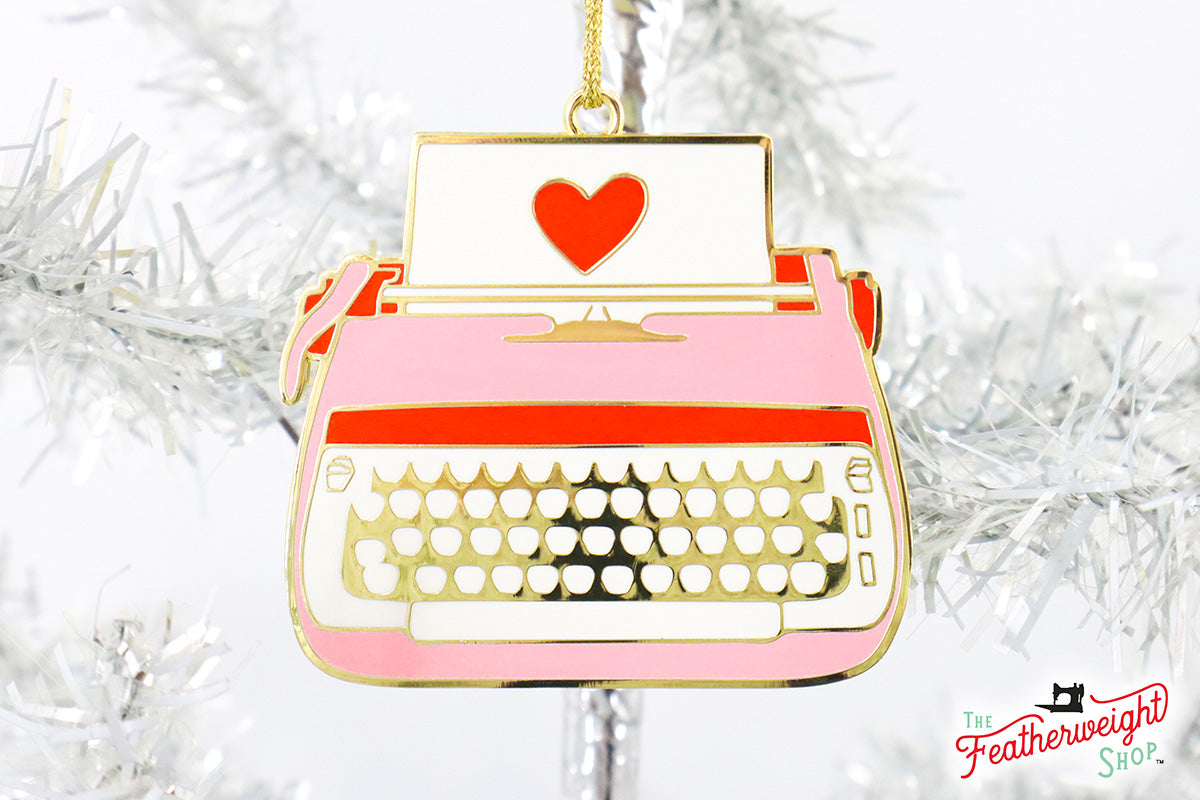 Ornament - TYPEWRITER with Heart by Ruby Star Society