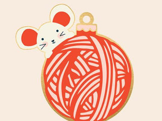 Load image into Gallery viewer, Ornament - Mouse &amp; Ball of Yarn by Ruby Star Society
