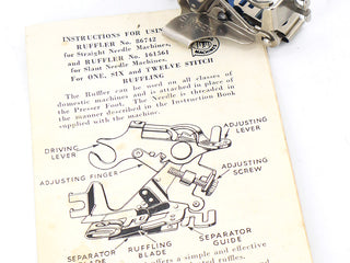 Ruffler Gathering Attachment, Singer (Vintage Original) – The Singer ...