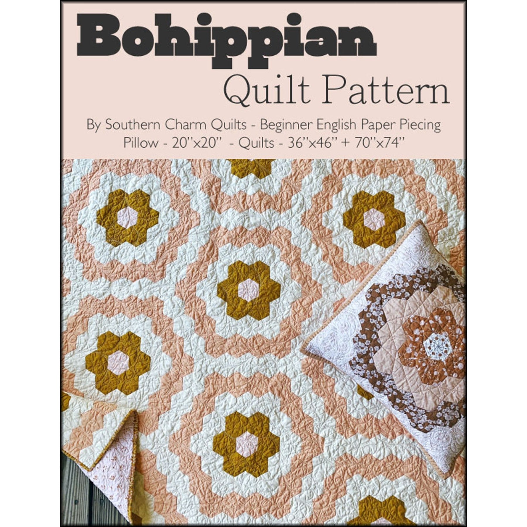 PATTERN, Bohippian Hexagon Quilt by Melanie Traylor