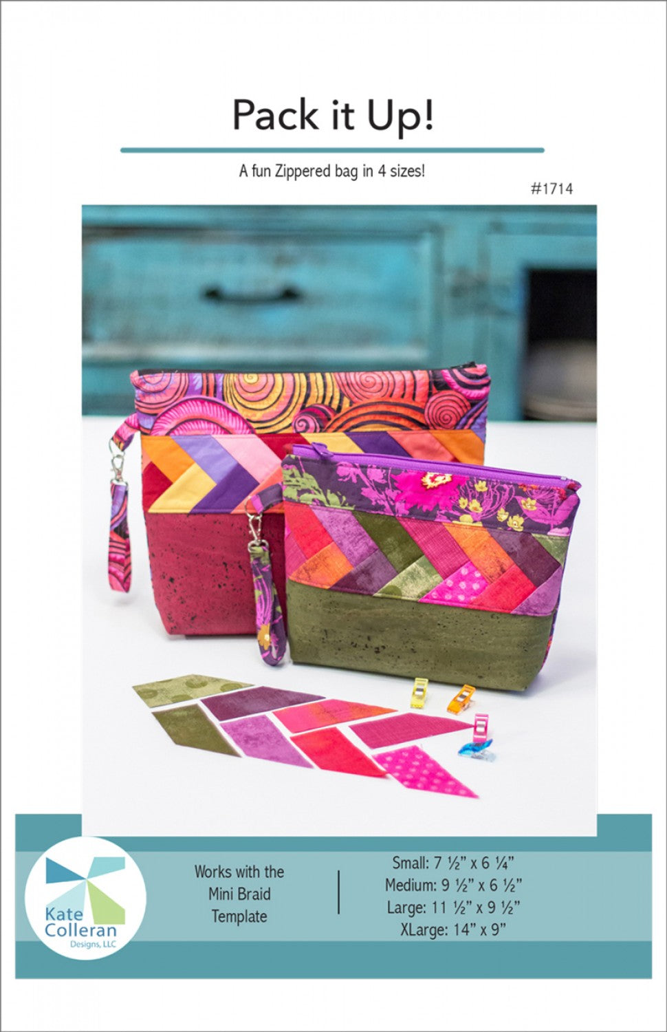 PATTERN, Pack It Up Zipper Pouch by Kate Colleran Designs
