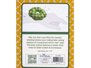 Load image into Gallery viewer, Pin Cushion, Button Tufted Wrist Style by Lori Holt - GREEN PLAID