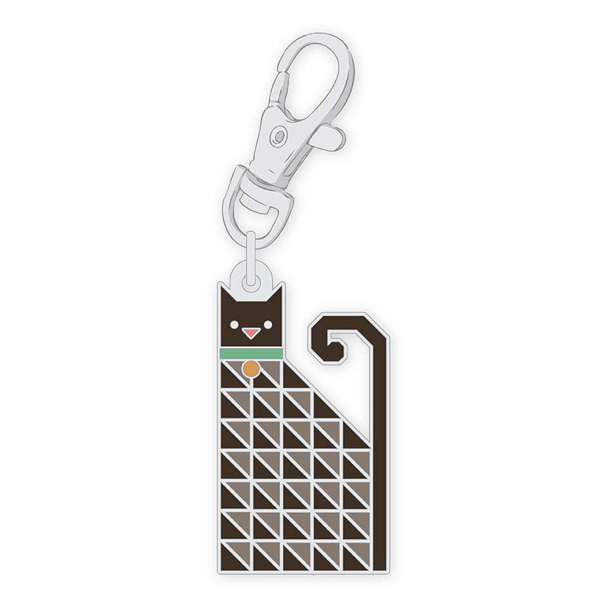 Keyring & Keychain Enamel Charm, CAT by Lori Holt