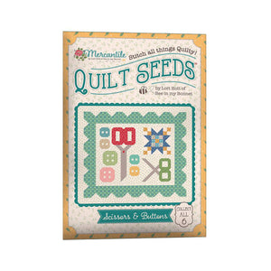 PATTERN, Mercantile Quilt Seeds ~ Scissors & Buttons Block by Lori Holt