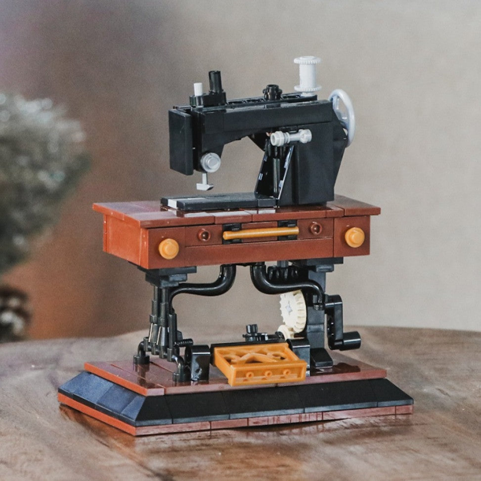 Treadle Sewing Machine Lego-Style Toy Building Block Set by Sallie Tomato