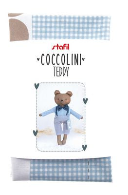 Fabric, Teddy Bear Coccolini ~ Cut & Sew Toy PANEL