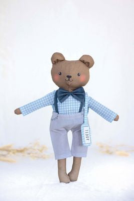 Fabric, Teddy Bear Coccolini ~ Cut & Sew Toy PANEL