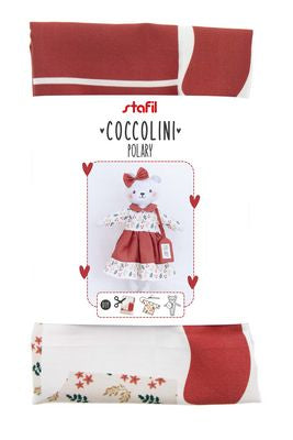 Fabric, Polary Bear Coccolini ~ Cut & Sew Toy PANEL