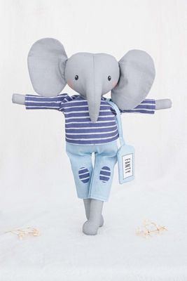 Fabric, Fanty Elephant Coccolini ~ Cut & Sew Toy PANEL