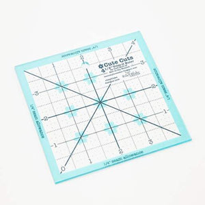 Cutting Ruler, Square TRIM-IT, BLUE 4.5" by Lori Holt Cute Cuts (with self-grips)
