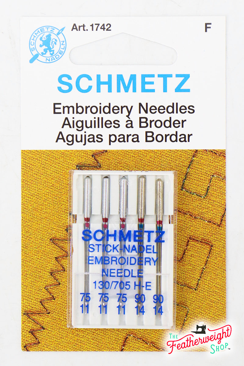 Schmetz EMBROIDERY Sewing Needles, 5pk