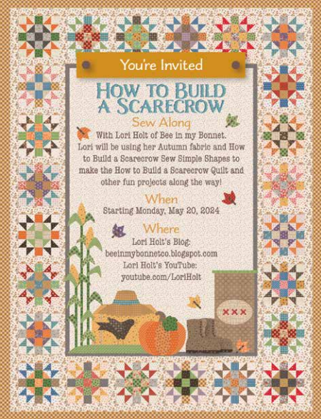 Fabric, Autumn (How to Build a Scarecrow) by Lori Holt - 5-INCH STACKER