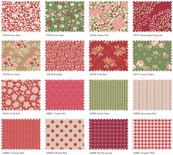 Fabric, Creating Memories Christmas WINTER REDS & GREENS by Tilda - Fat EIGHTH Bundle