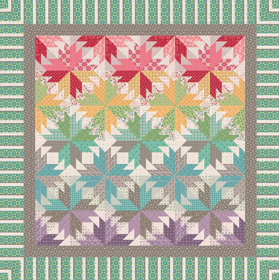 Pattern, INDIAN SUMMER Quilt - Foundation Paper Piecing