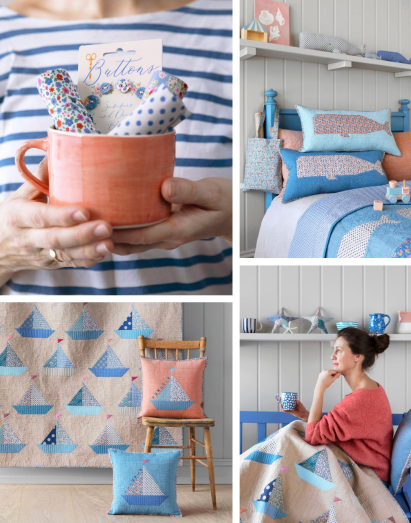 Fabric, Creating Memories SUMMER & OCEAN BLUES by Tilda - Fat EIGHTH Bundle