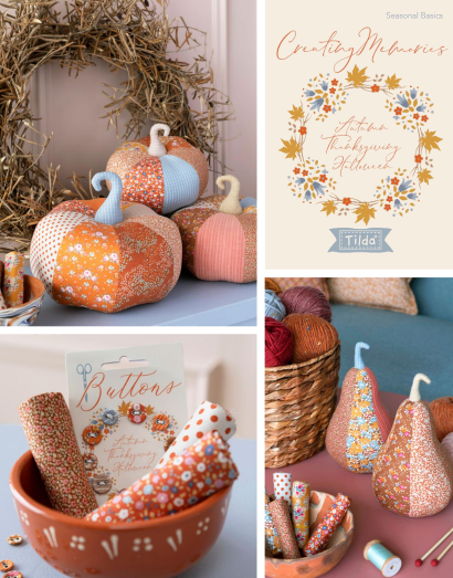 Fabric, Creating Memories AUTUMN, THANKSGIVING by Tilda  - 5-inch CHARM PACK