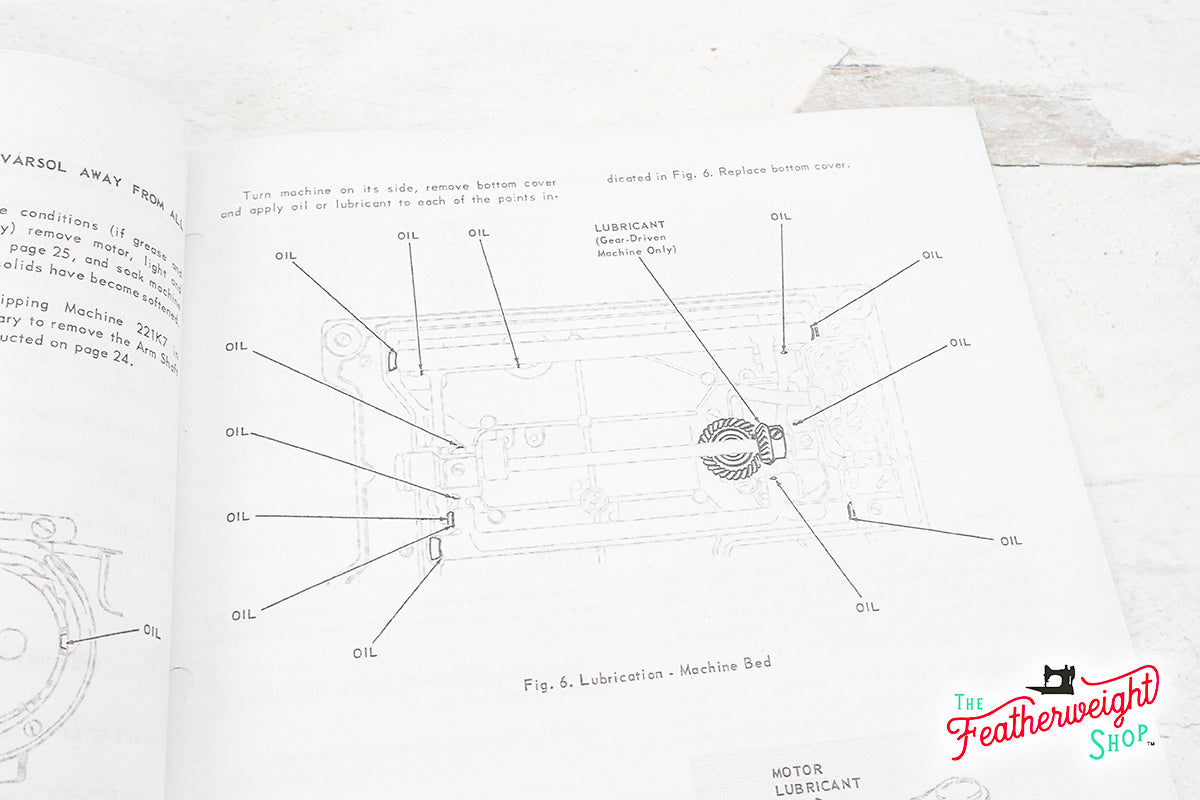 Manual, SERVICE for Singer Featherweight 221 (Facsimile)