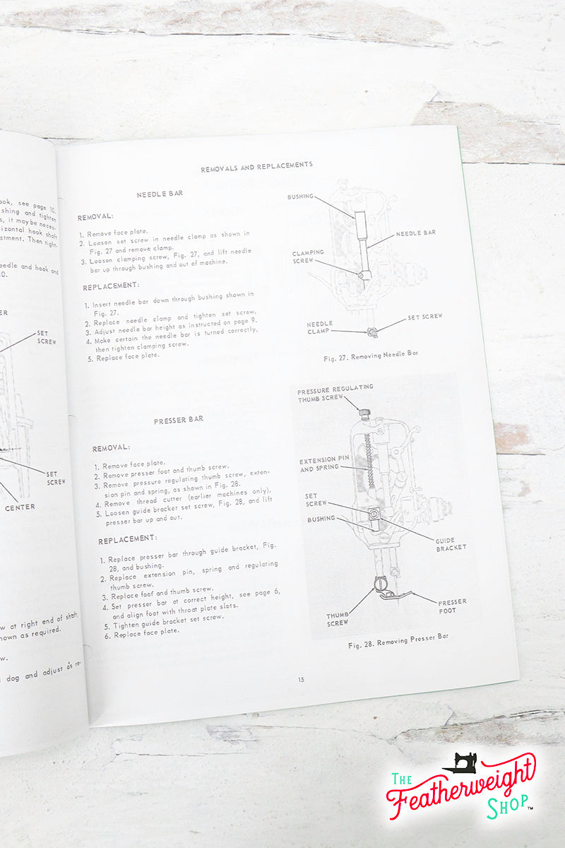 Manual, SERVICE for Singer Featherweight 221 (Facsimile)