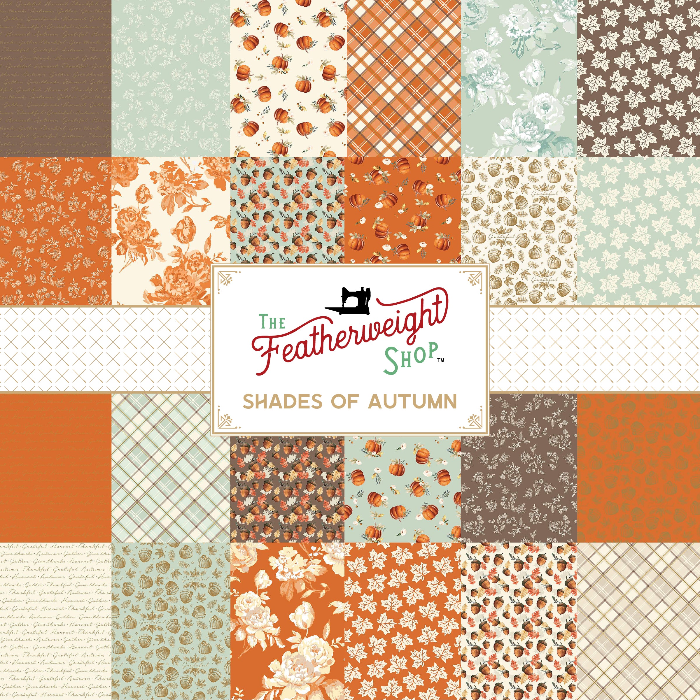 Fabric, Shades of Autumn by My Mind's Eye FAT QUARTER BUNDLE – The ...