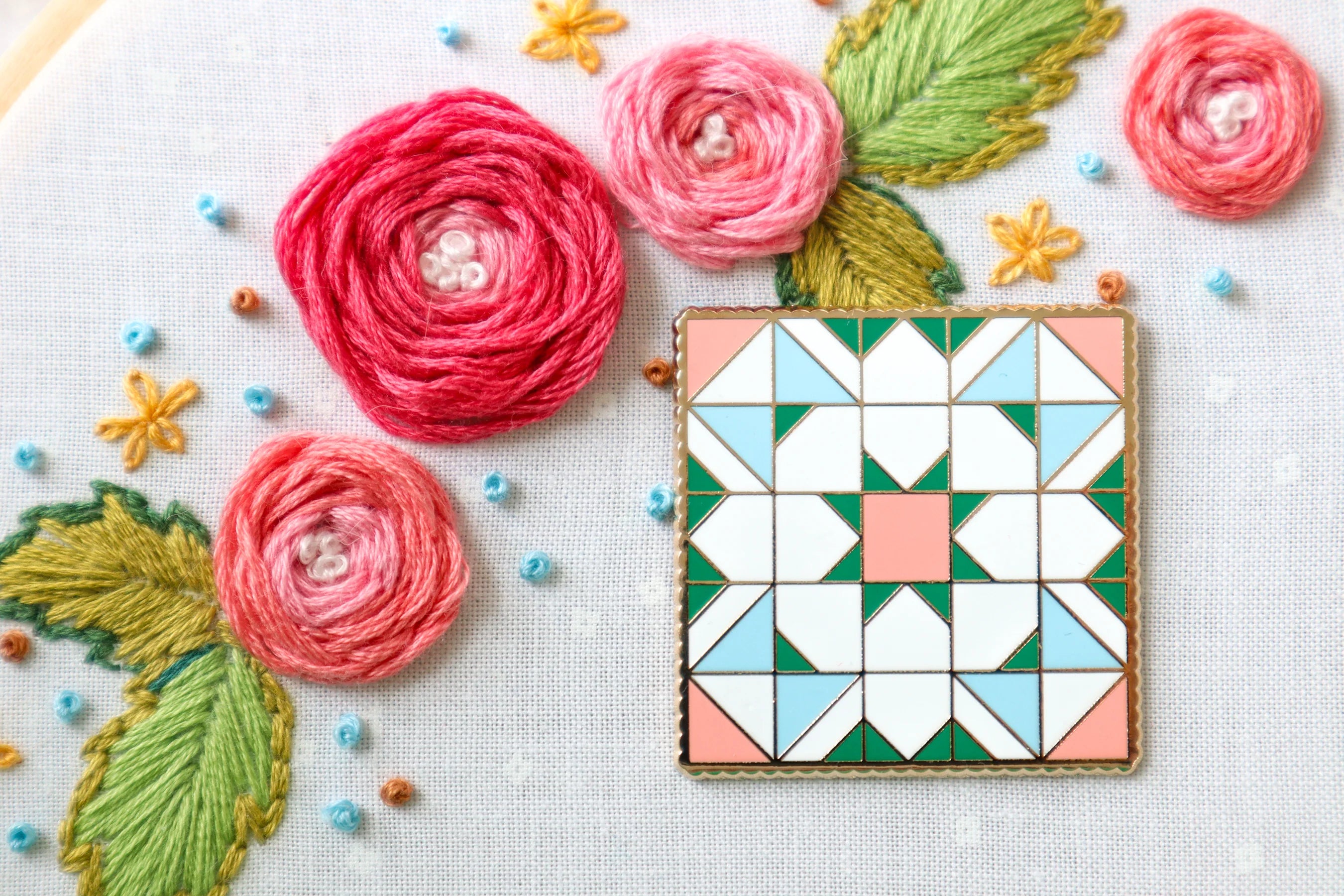 Needle Minder, SHINING STAR QUILT BLOCK by Flamingo Toes